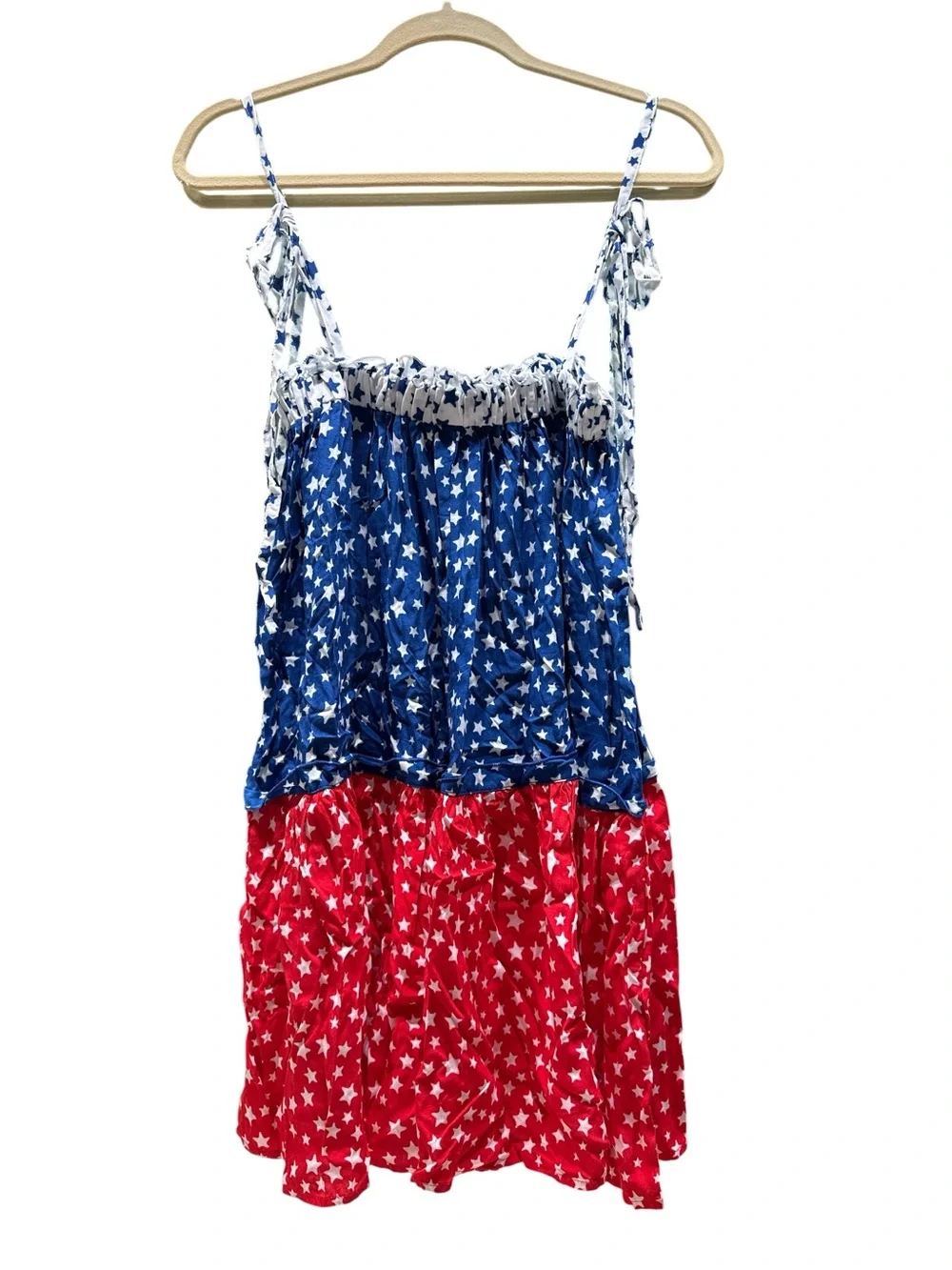 Anna & Ava Blue and Red Star-Print Tie-Shoulder Midi Dress - Picture 3 of 5